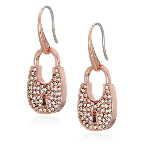 Michael Kors Heritage Padlock Drop Earrings 